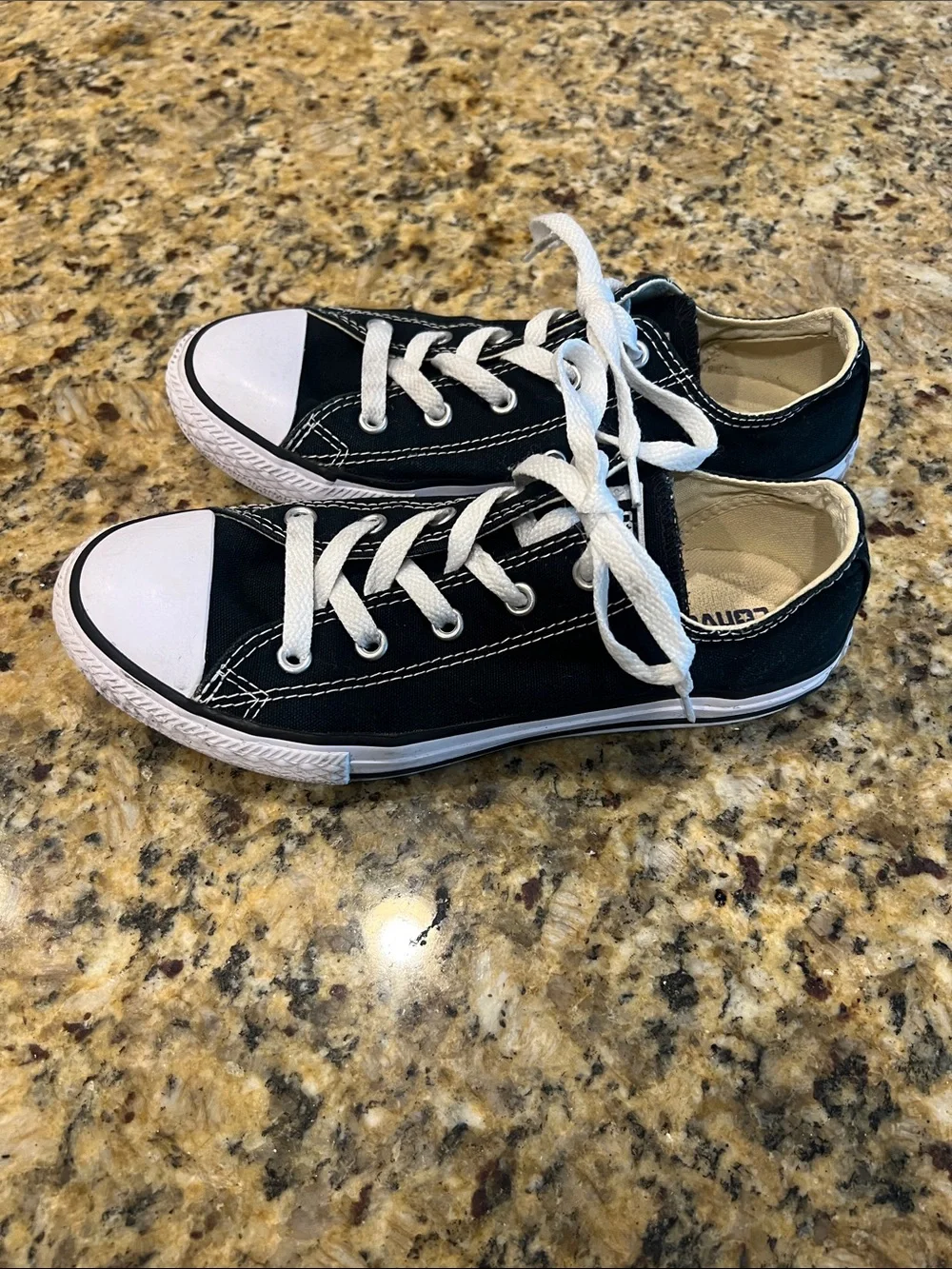 Converse Kids Low Top Sneakers in Black and White
